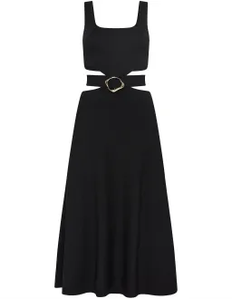 Aje Frey Cut Out Black Midi Dress Size 14 for rent on The Volte - image 2