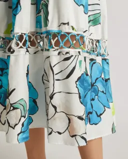 Aje Erika Cut Out Floral Midi Dress Size 14 for rent on The Volte - image 5