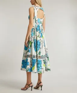 Aje Erika Cut Out Floral Midi Dress Size 14 for rent on The Volte - image 2