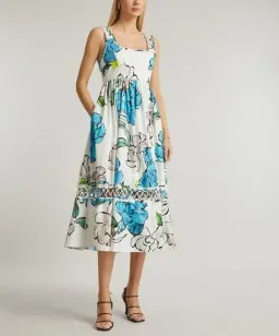 Aje Erika Cut Out Floral Midi Dress Size 14 for rent on The Volte - image 3