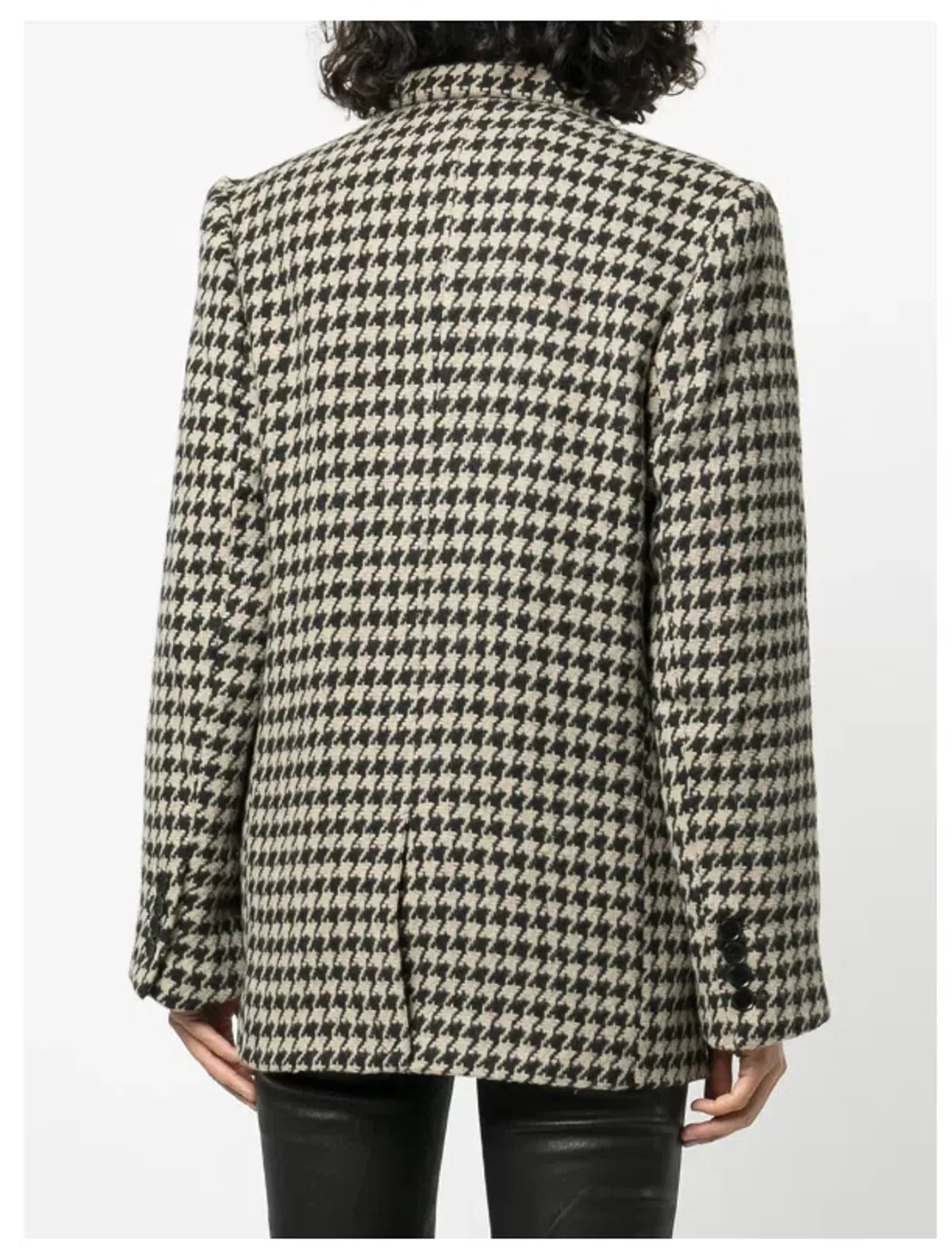 ANINE BING Kaia houndstooth double-breasted blazer - Image 4