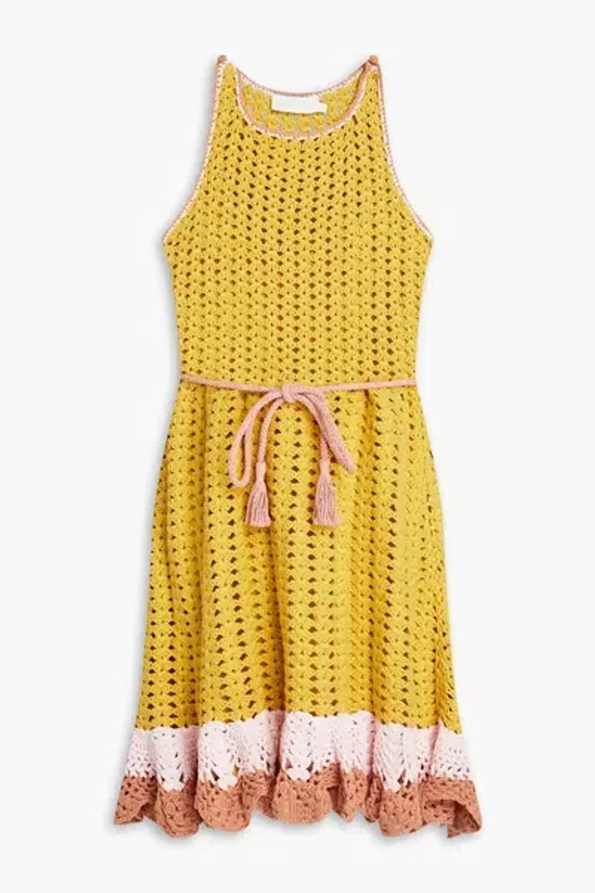 Zimmermann Laurel Ruffled Crochet Cotton Mini Dress Size 1 / AU 10 - Image 3