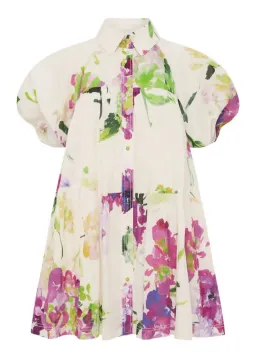 Aje Pablo Smock Mini Puff Sleeve Dress Wild Hydrangea Size 16 for rent on The Volte - image 10