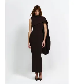 Effie Kats Romi Dress Chocolate Brown Size 10  for rent on The Volte - image 1