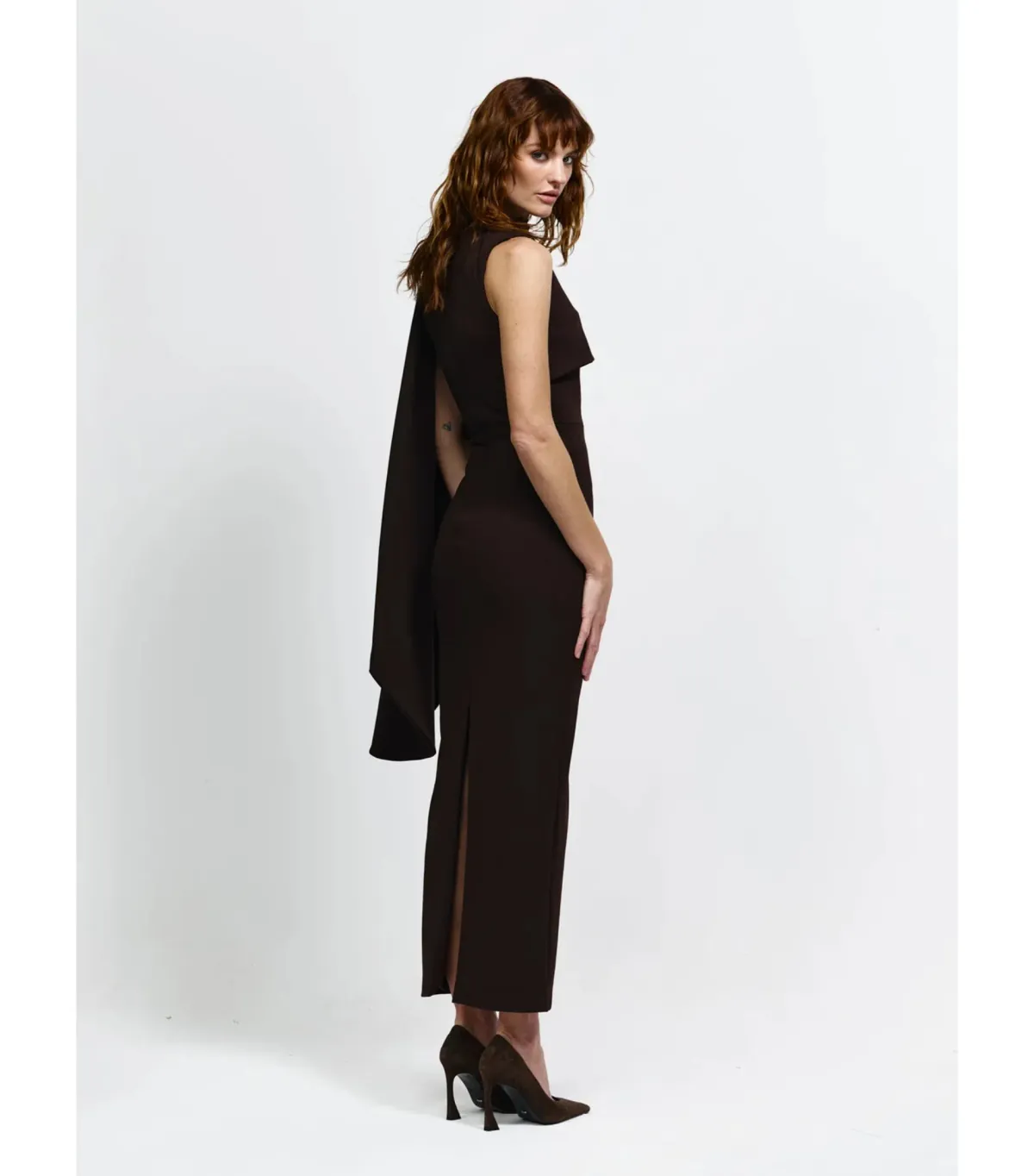 Effie Kats Romi Dress Chocolate Brown Size 10  - Image 5