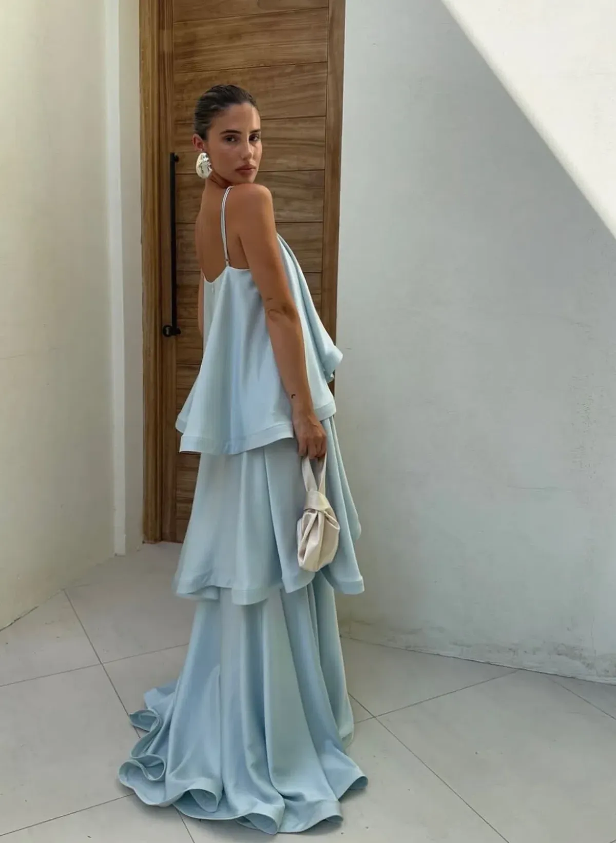 Elliatt Tilly Tiered Maxi Dress size L / 12 Blue  - Image 2