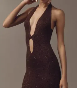 Bec and Bridge Brown Delfina Halter Midi Dress Size 10/M for rent on The Volte - image 3