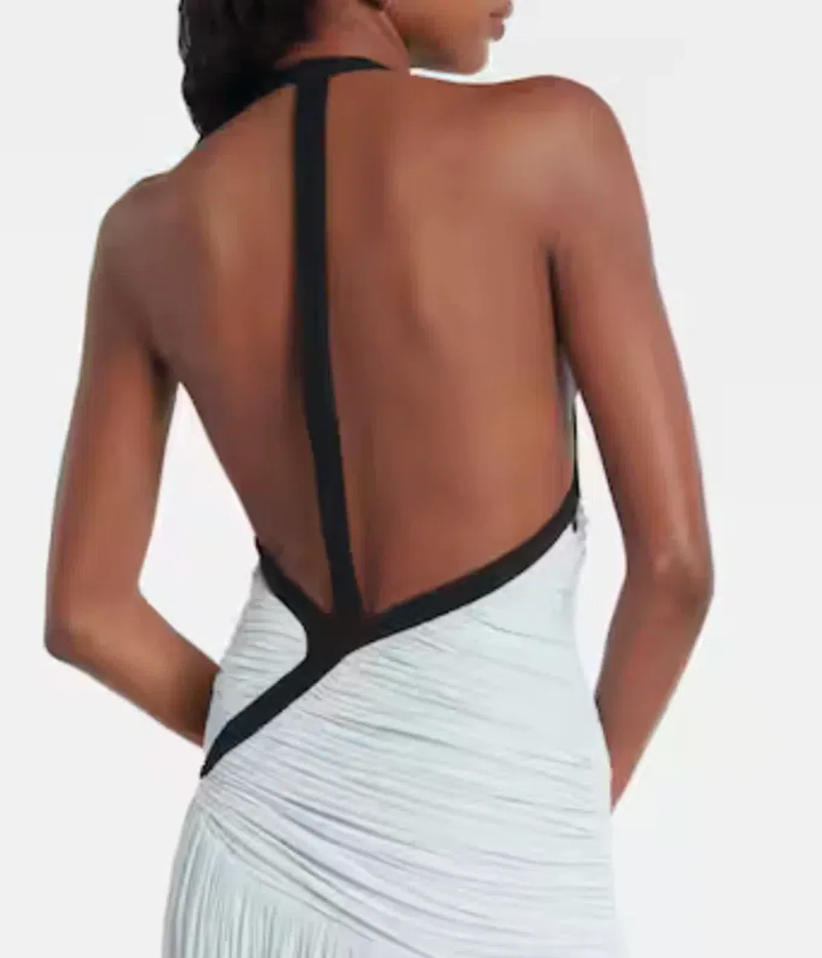 Christopher Esber Suspended Ruched Jersey Maxi Dress Blue Size Au6  - Image 5