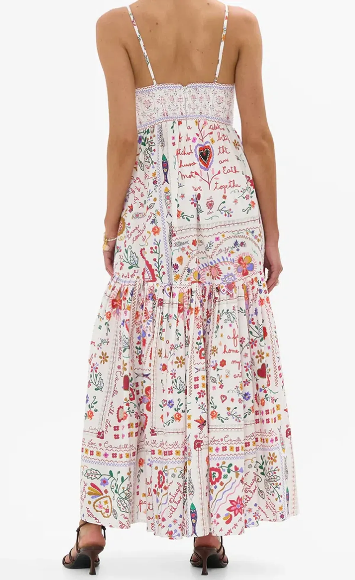 Camilla Strappy Dress With Full Skirt A Kitsch In Time Size XS (8) - Image 2