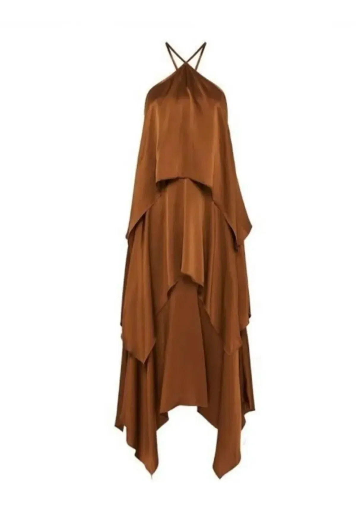 Sass & Bide Brown Sugar Silk Slip Dress Brown Size 10 - Image 3