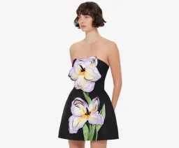 Leo Lin Flower Dress Size 6 for rent on The Volte - image 2