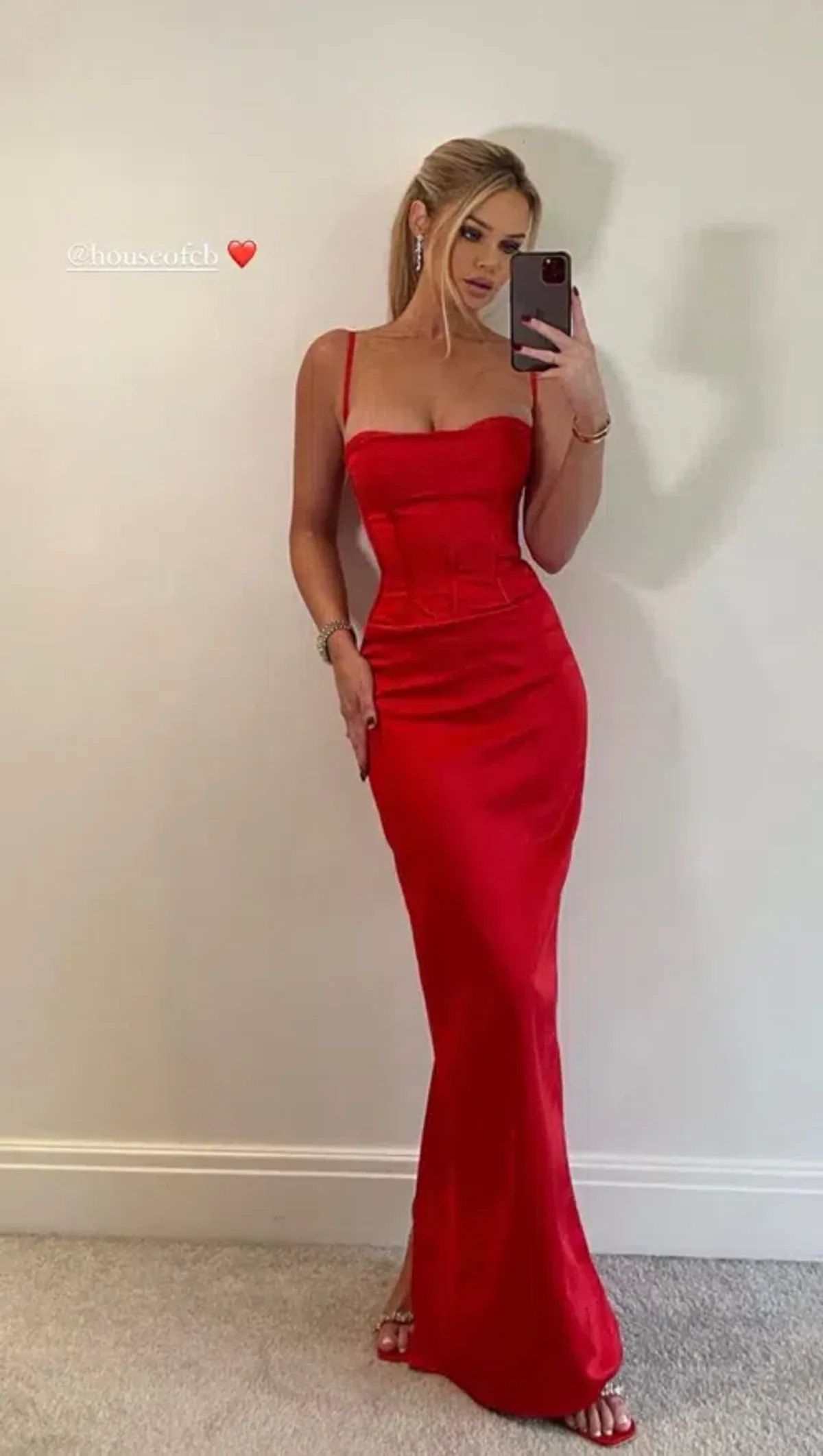 house of cb - shani dress red - Image 3