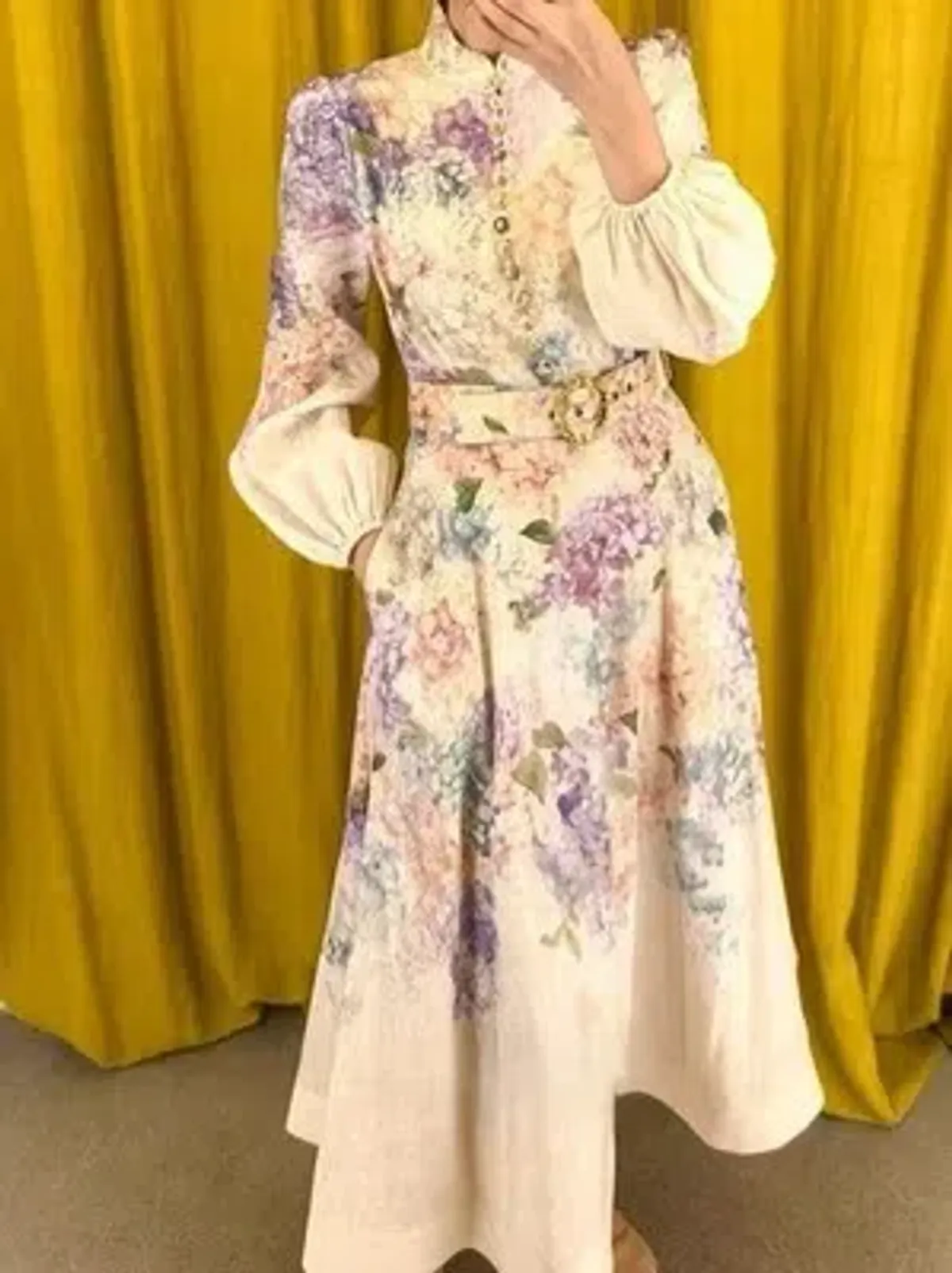 Zimmermann Dawning Button Hydrangea Floral Midi Dress size 2 / 10 - 12 - Image 2