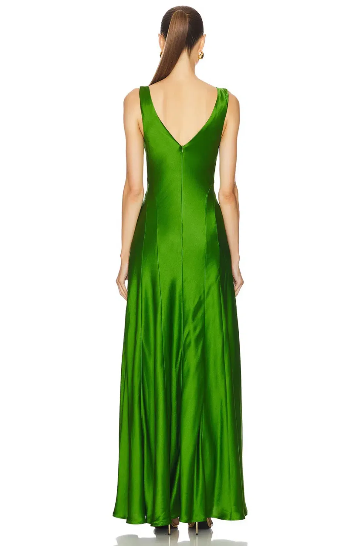 ANNA QUAN Keira Draped Maxi Dress Gown in Green Fern 10 - Image 11