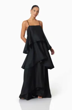 Tilly Tiered Maxi Dress in Black in XXL for rent on The Volte - image 3