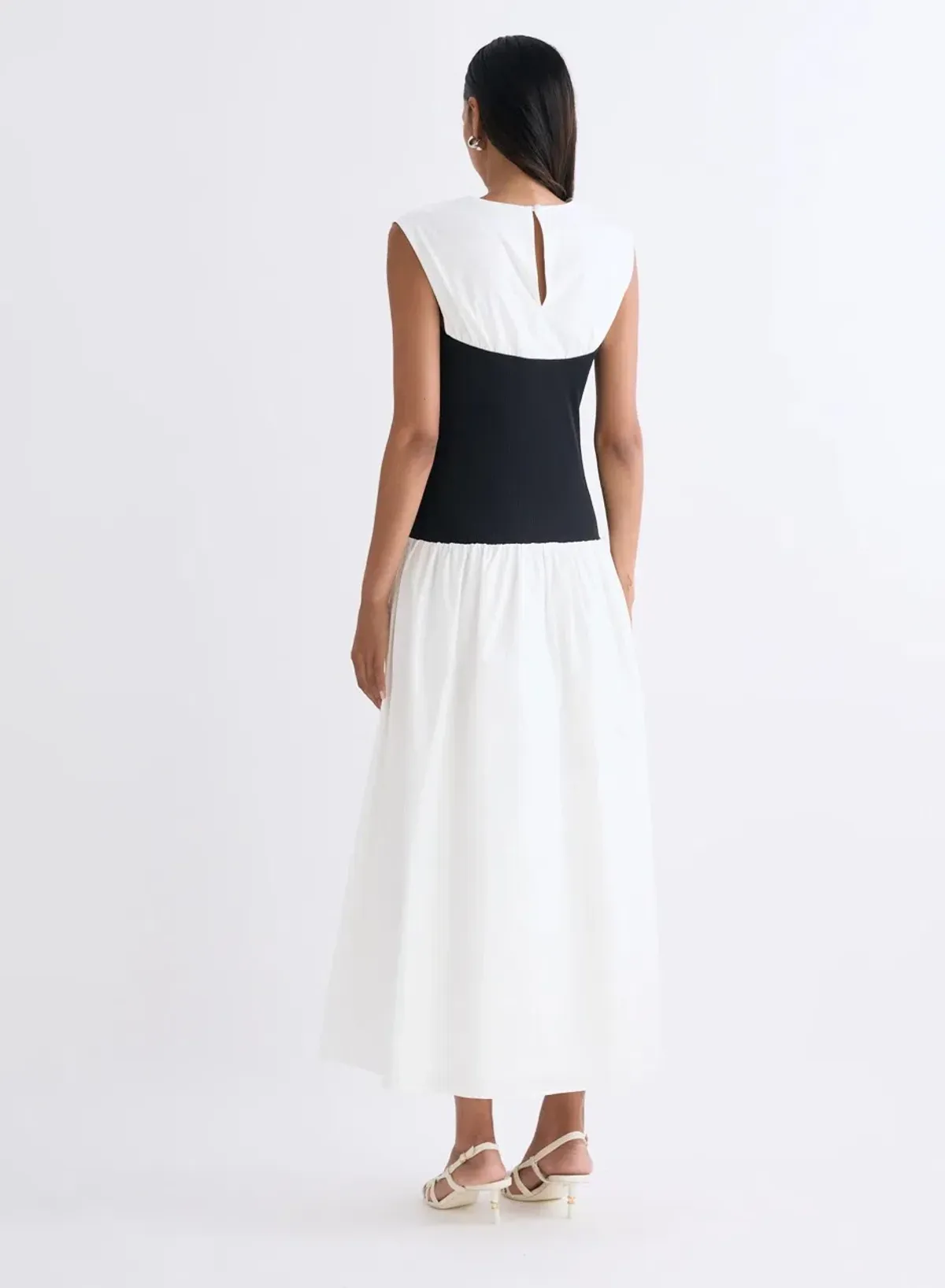 ANNA QUAN Stefania Dress in SWAN Black White Size 6 AU - Image 3