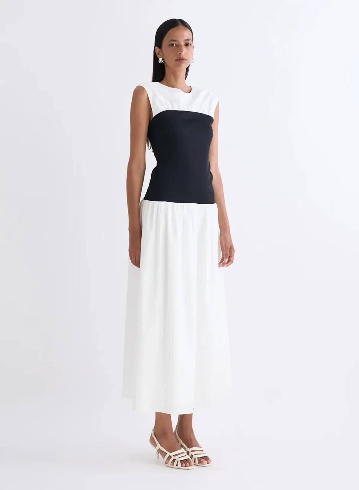 ANNA QUAN Stefania Dress in SWAN Black White Size 6 AU - Image 2