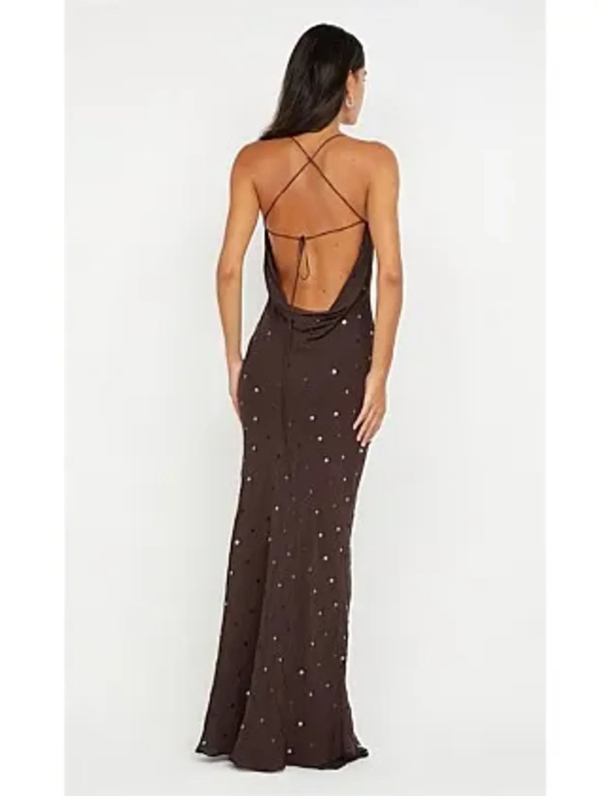 Bec Bridge ARIELLE SLIP MAXI DRESS Brown Size 8 - Image 5