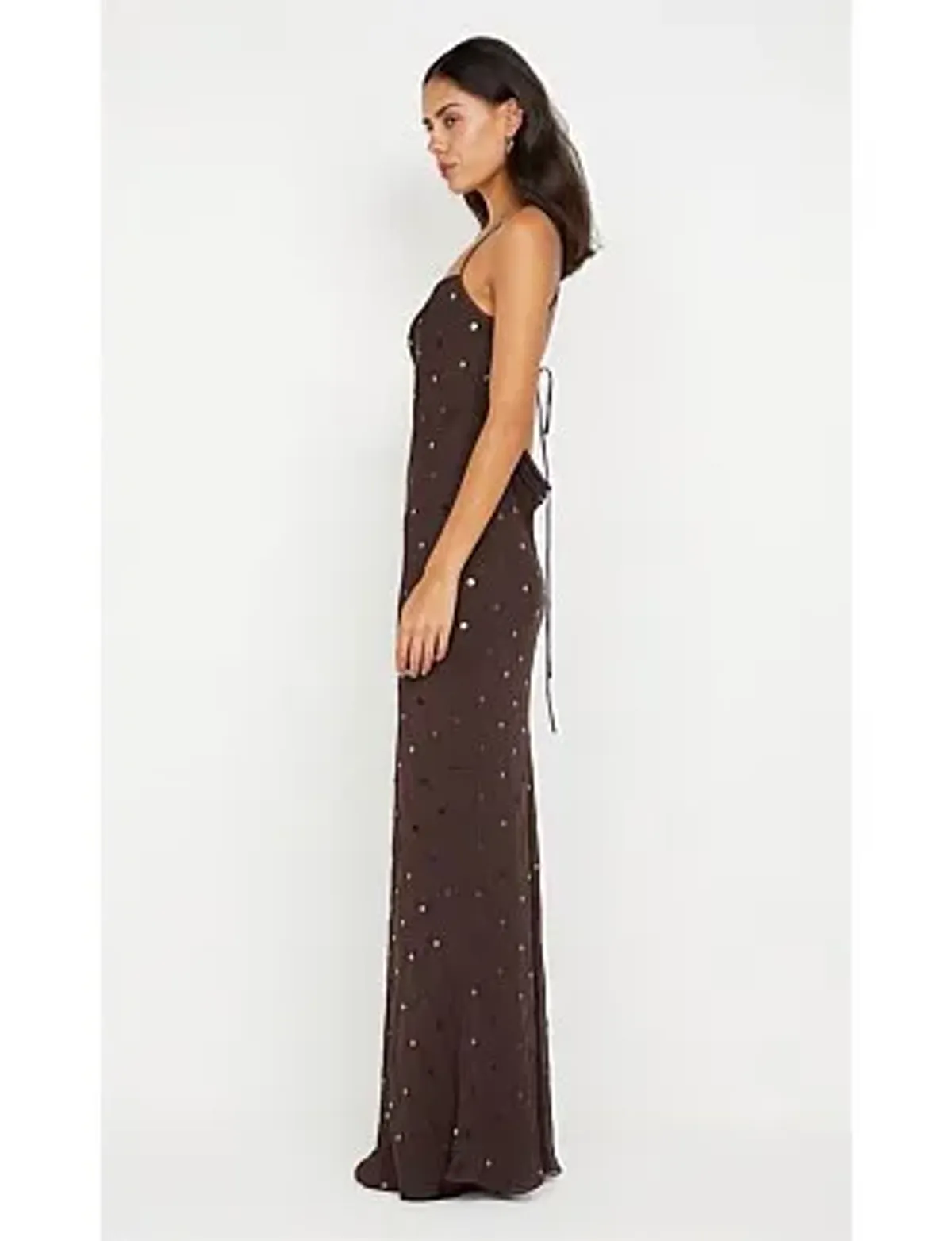 Bec Bridge ARIELLE SLIP MAXI DRESS Brown Size 8 - Image 4