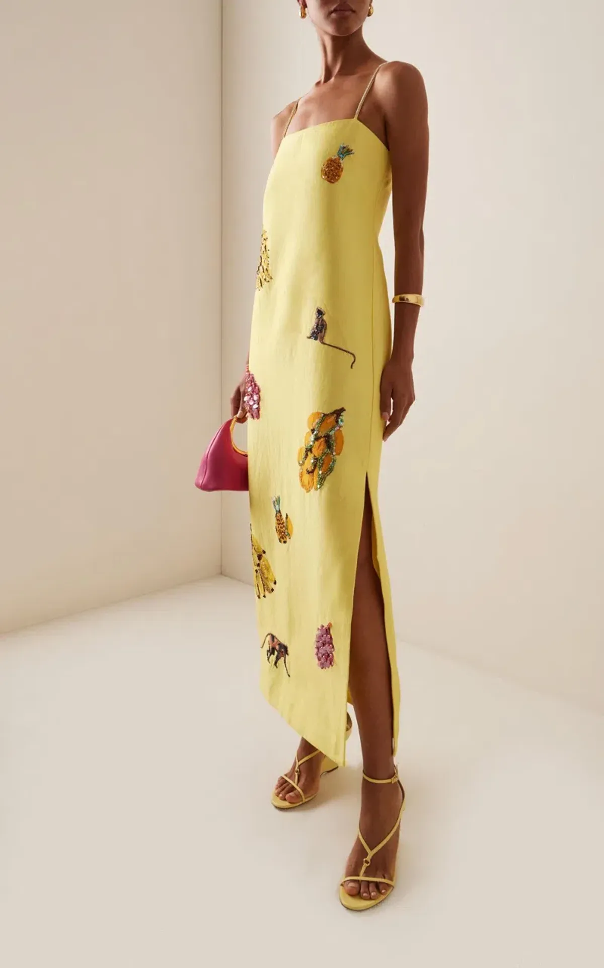 ALEMAIS Diamond Dancer Midi Dress Yellow 10 - Image 8