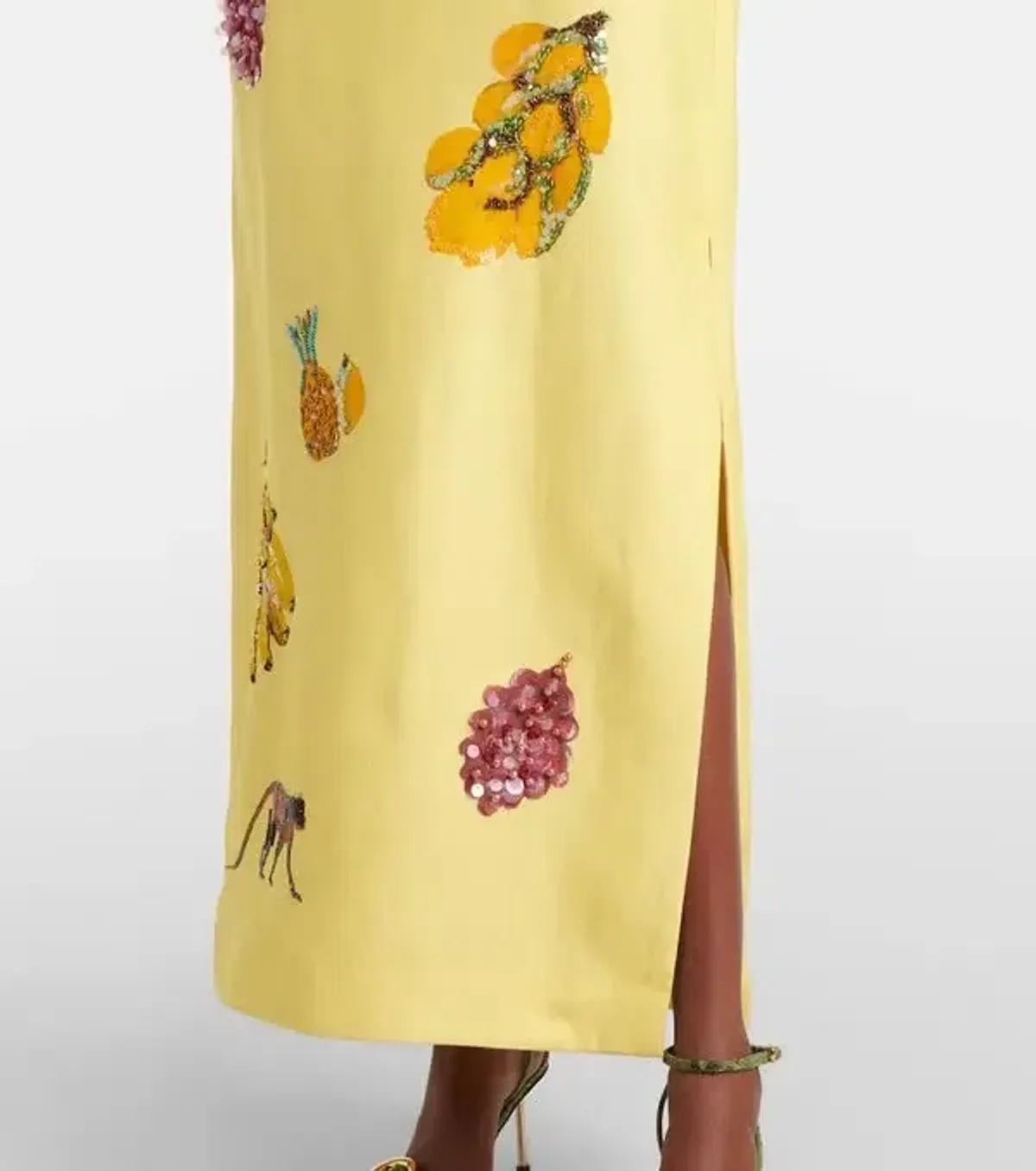 ALEMAIS Diamond Dancer Midi Dress Yellow 10 - Image 4