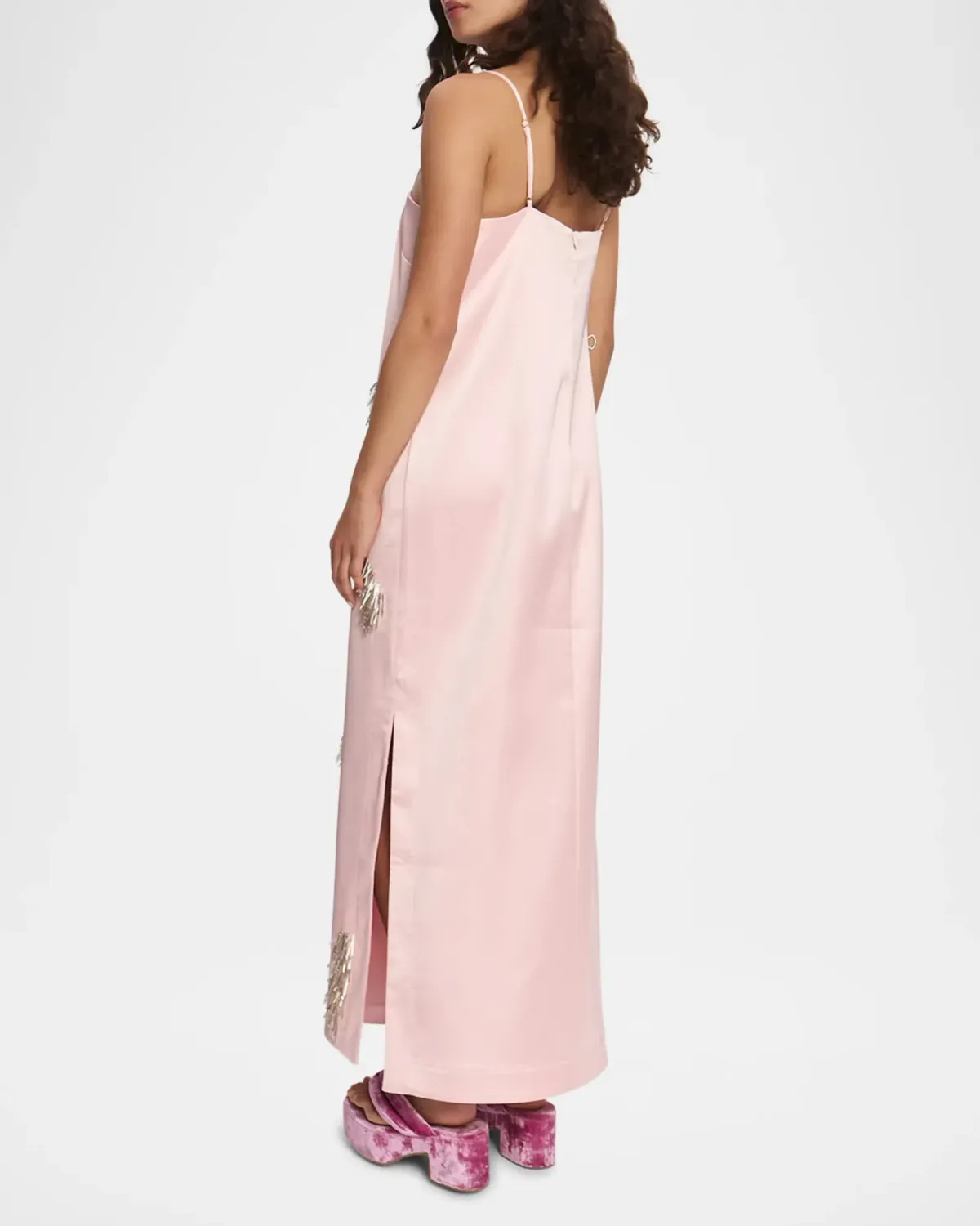 ALEMAIS Cindy Embellished Slip Dress Pink 8  - Image 13