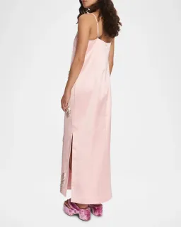 ALEMAIS Cindy Embellished Slip Dress Pink 8  for rent on The Volte - image 13