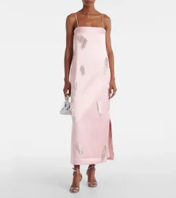 ALEMAIS Cindy Embellished Slip Dress Pink 8  for rent on The Volte - image 1