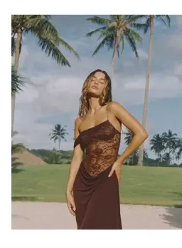 Natalie Rolt Sloane Maxi Dress Espresso Size 0 AU 6 (Cropped) for rent on The Volte - image 1