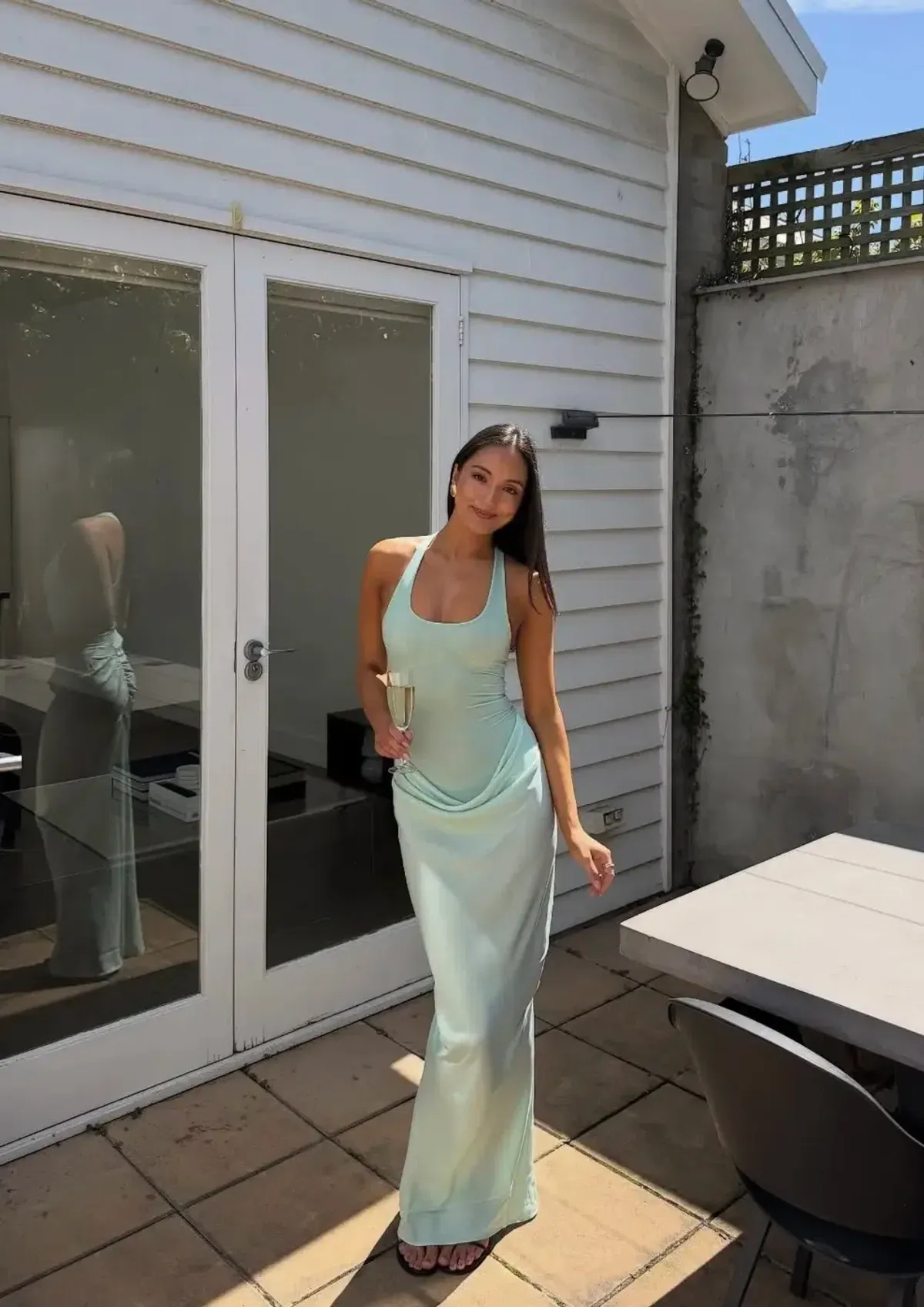 Benni Jade Aqua Maxi Dress Size 8 - Image 1