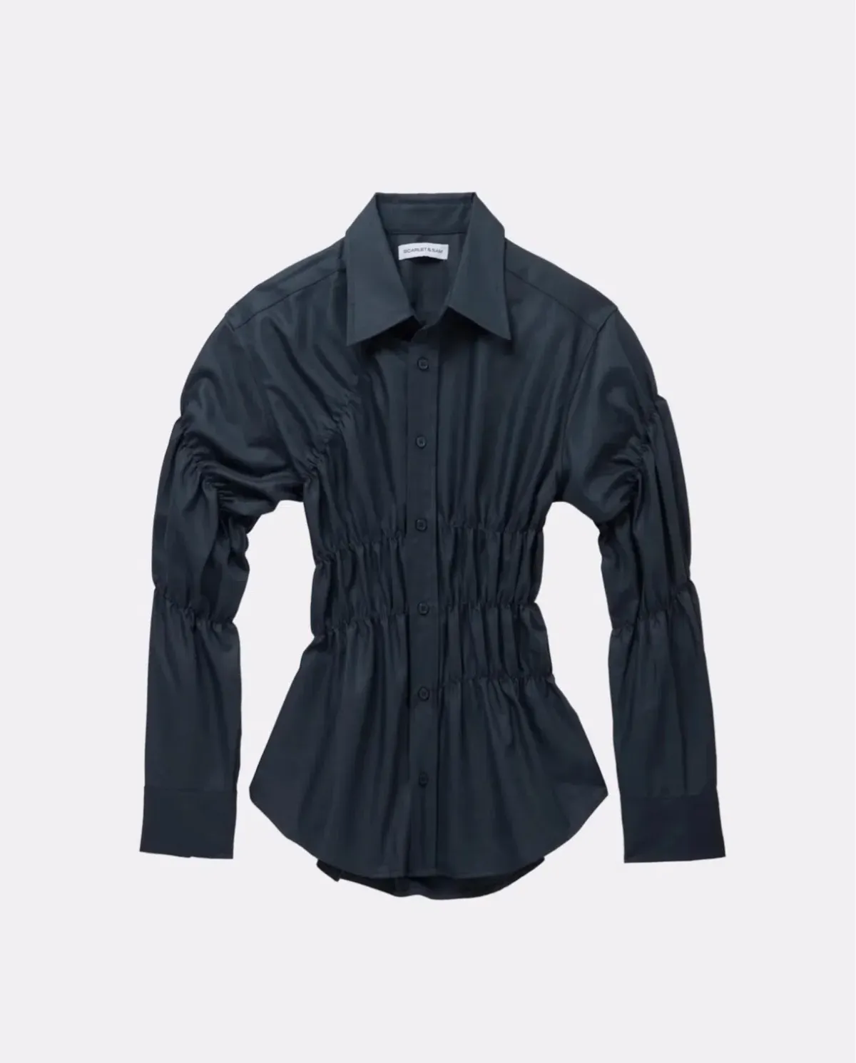 Scarlett & Sam Charcoal Scrunch Top - Image 1