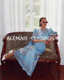 Alemais x La Sirena Boutique Exclusive Romantica Midi Dress Blue Size 14 for rent on The Volte - image 1
