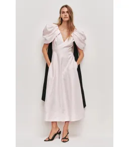 Aje Bisou Midi Dress Pastel pink Size 8 for rent on The Volte - image 1