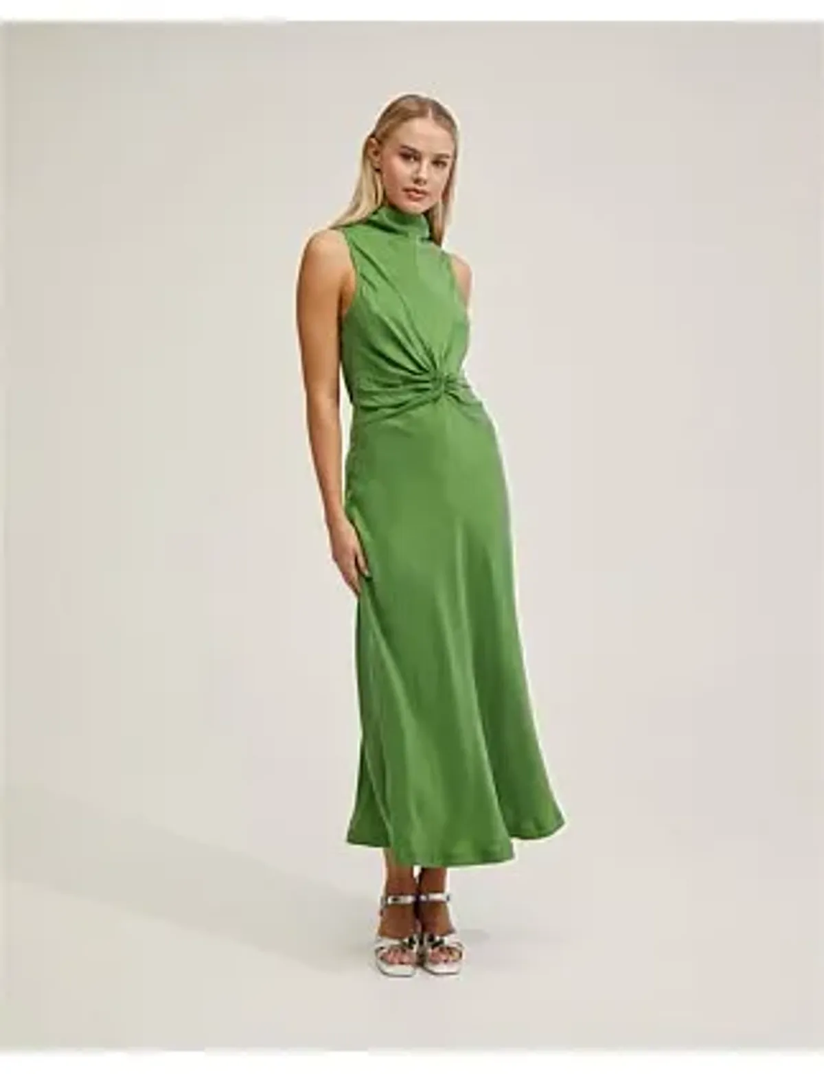 Oxford CAMILLA CUPRO BLEND DRESS Apple Size 12 - Image 2