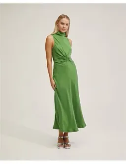 Oxford CAMILLA CUPRO BLEND DRESS Apple Size 12 for rent on The Volte - image 2