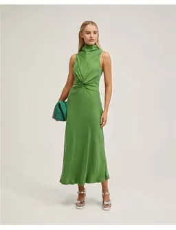 Oxford CAMILLA CUPRO BLEND DRESS Apple Size 12 for rent on The Volte - image 1