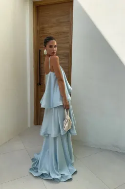 Elliatt Tilly Tiered Maxi Dress Blue Size S / AU 8-10 for rent on The Volte - image 4