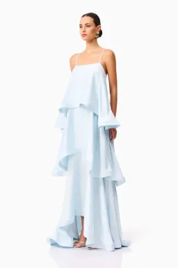 Elliatt Tilly Tiered Maxi Dress Blue Size S / AU 8-10 for rent on The Volte - image 2