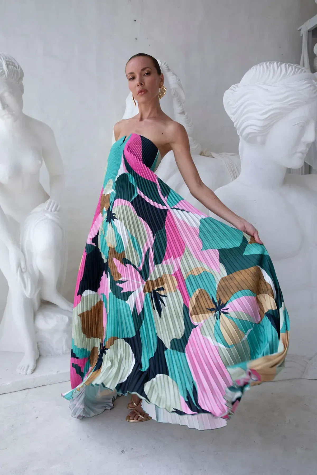 L'idée Black Tie Gown Green Calypso multicoloured size 6 - Image 6