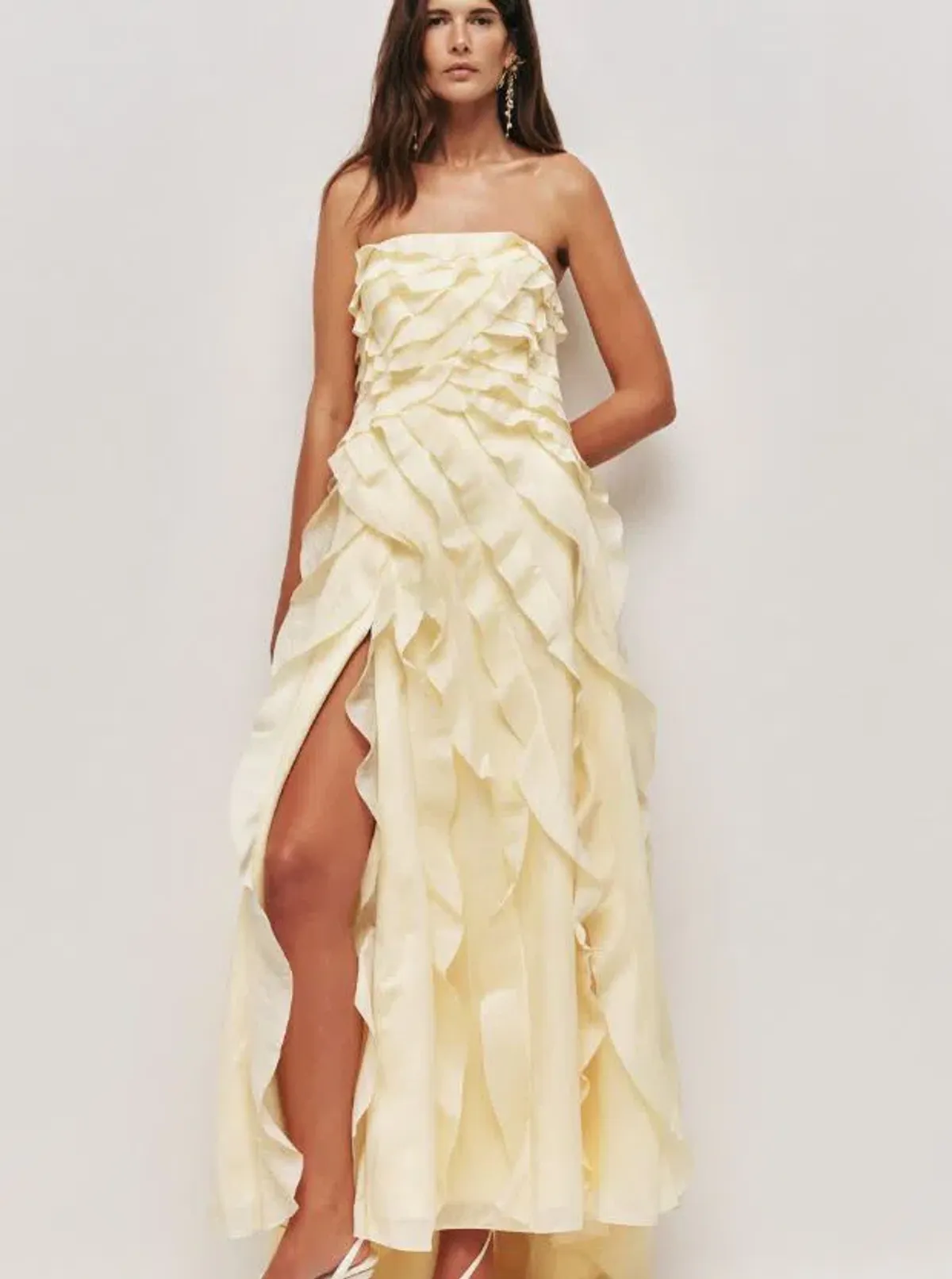 Aje Allaire Gown in Butter Yellow Size 10 - Image 1