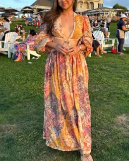 Zimmermann Pattie Patchwork Cutout Long Dress Size 0 / AU 8 for rent on The Volte - image 4