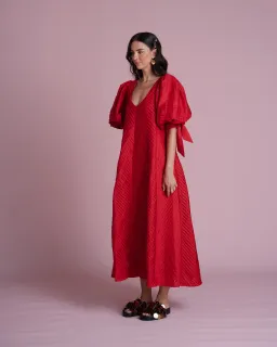 Odet Cherie Chevron muma rouge midi SIZE XXL  for rent on The Volte - image 3