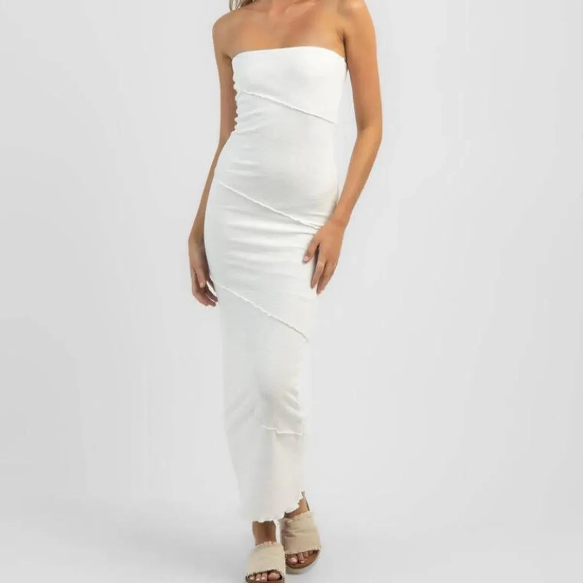PRINCESS POLLY WHITE STRAPLESS DRESS - 6 - Image 1