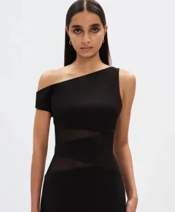 Misha Leni Twill Dress - Black - size 36 / S / AU8 for rent on The Volte - image 1