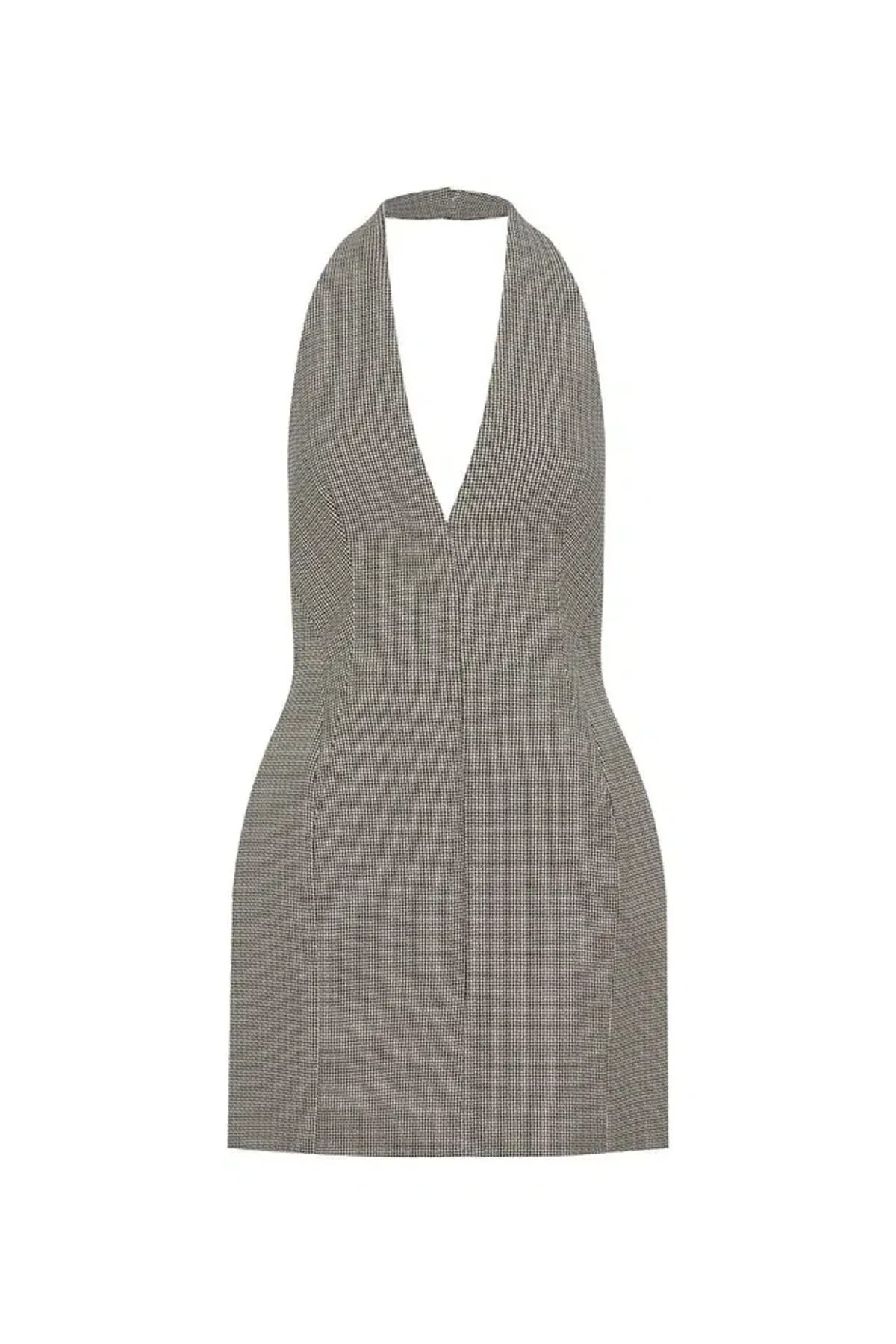 Camilla and Marc Banks Mini Dress in Black Houndstooth - Image 4