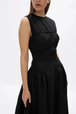 Rachel Gilbert Sophia Midi Dress Black Size AU 12 for rent on The Volte - image 3