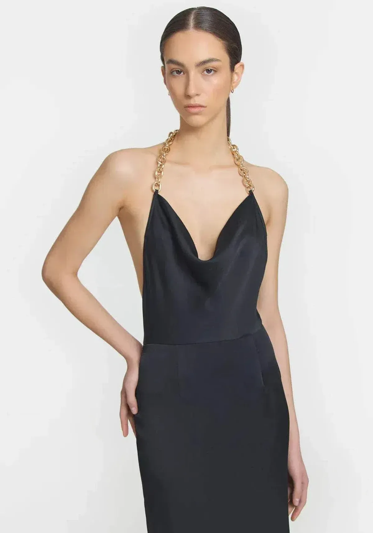 Viktoria and Woods Ageless Chain Dress in Black - Image 4