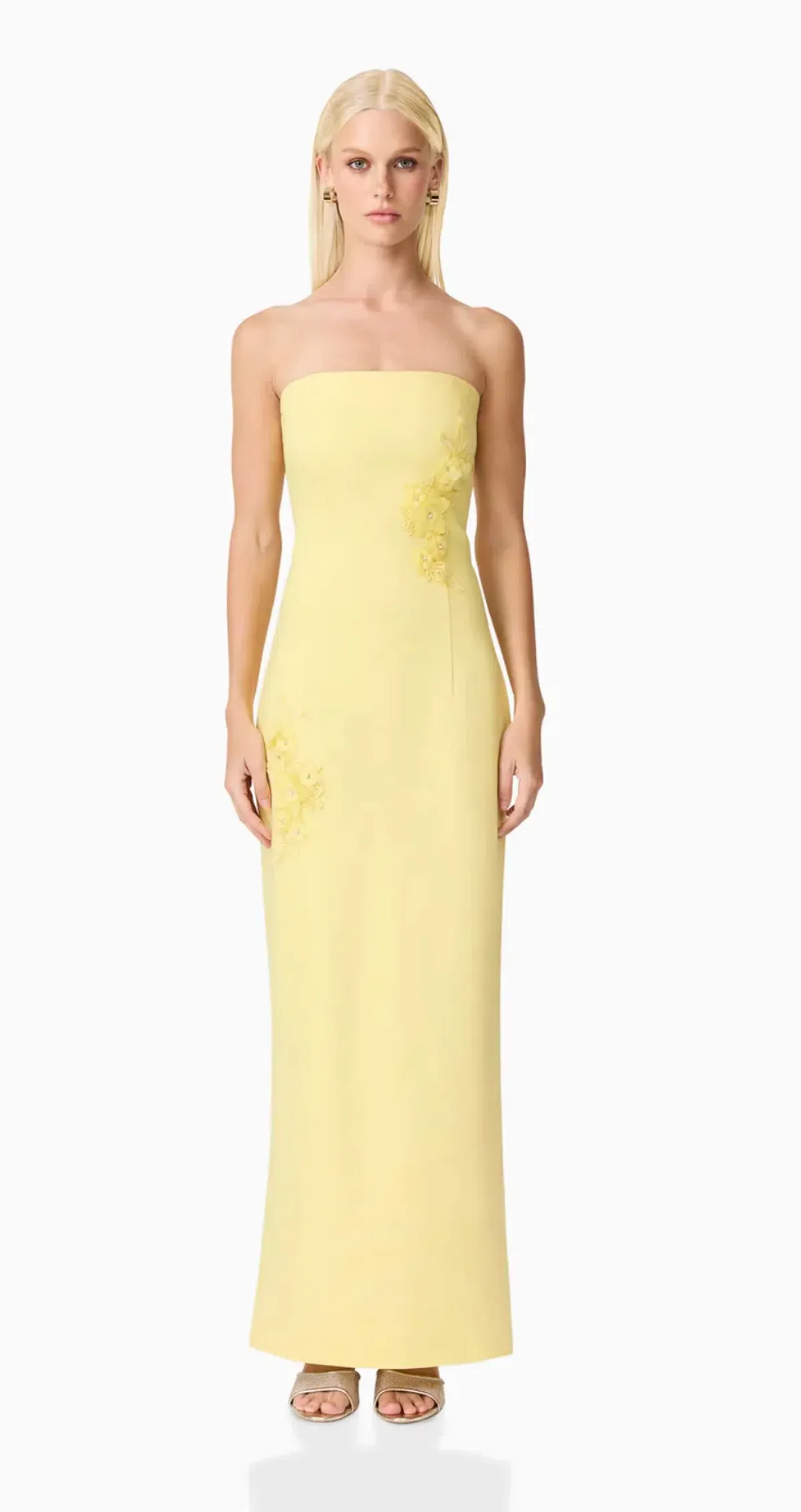 Elliatt Evee Strapless Maxi Dress Yellow 6 - Image 1