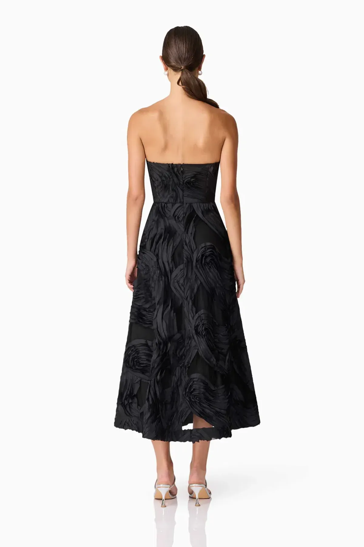 Elliatt Asher Sweetheart Midi Dress Black 10 - Image 3