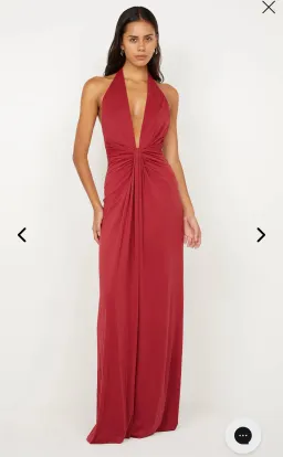 Bec + Bridge Susie Plunge Maxi Dress in Cherry AU6 for rent on The Volte - image 1